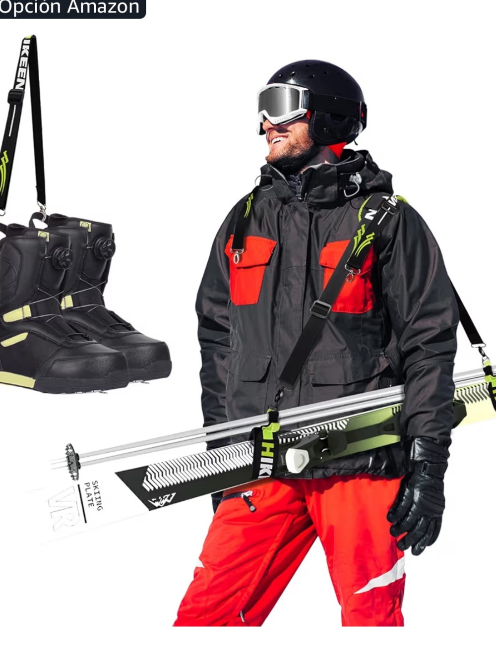 Ski strap pole n boot ski carrier